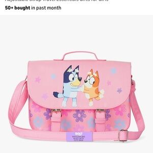 Pink Bluey & Bingo Floral Kids Crossbody Bag